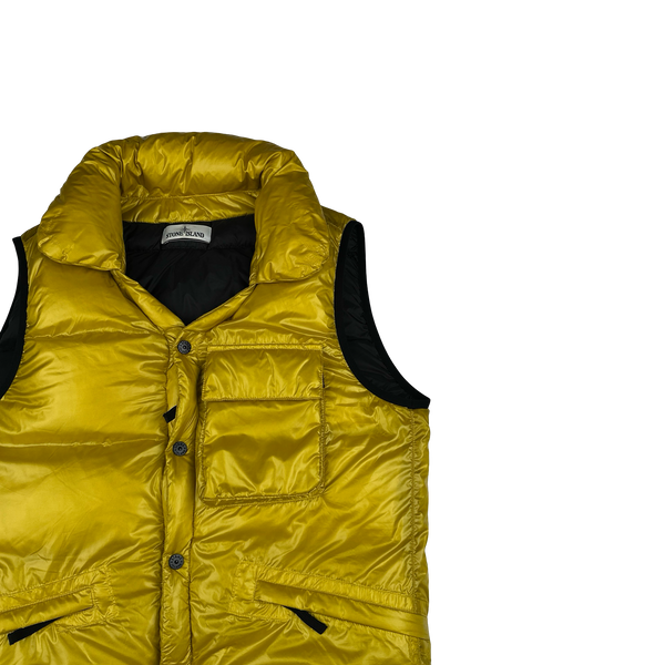 Stone Island 2018 Yellow Pertex Quantum Down Filled Gilet Jacket - Large