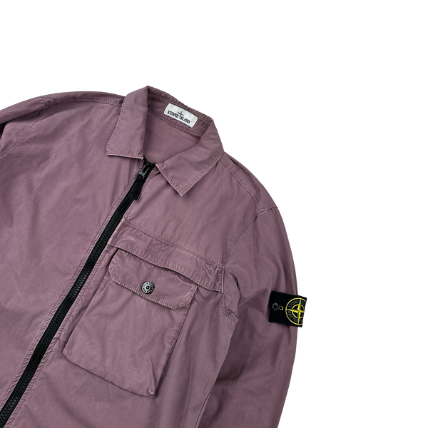 Stone Island 2020 Purple Zipped Overshirt - Large