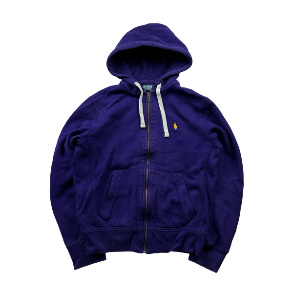 Ralph Lauren Purple Thick Cotton Zip Up Hoodie - Small