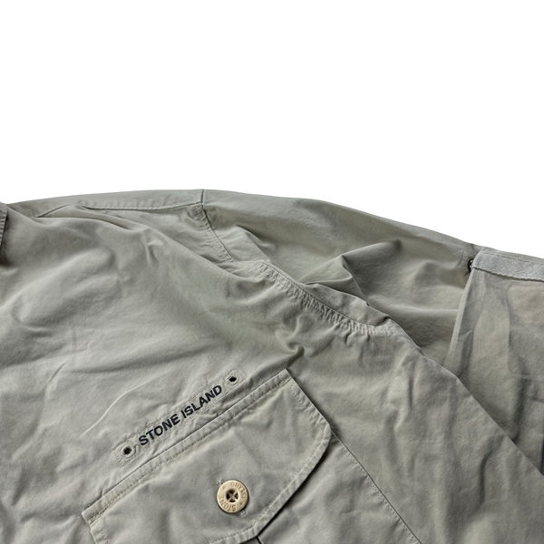 Stone Island Vintage 1999 Spellout Buttoned Safari Shirt - Large