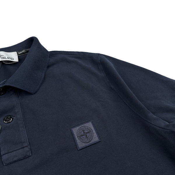 Stone Island 2022 Navy Cotton Polo Shirt - Medium