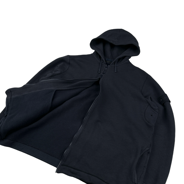 Stone Island 2023 Navy Ghost Piece Wool Blend Hooded Heavyweight Jumper - 3XL