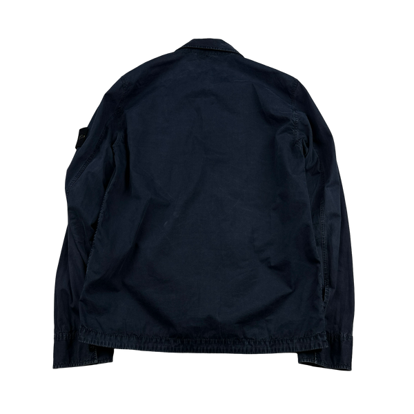 Stone Island 2018 Navy Cotton Zipped Overshirt - Medium