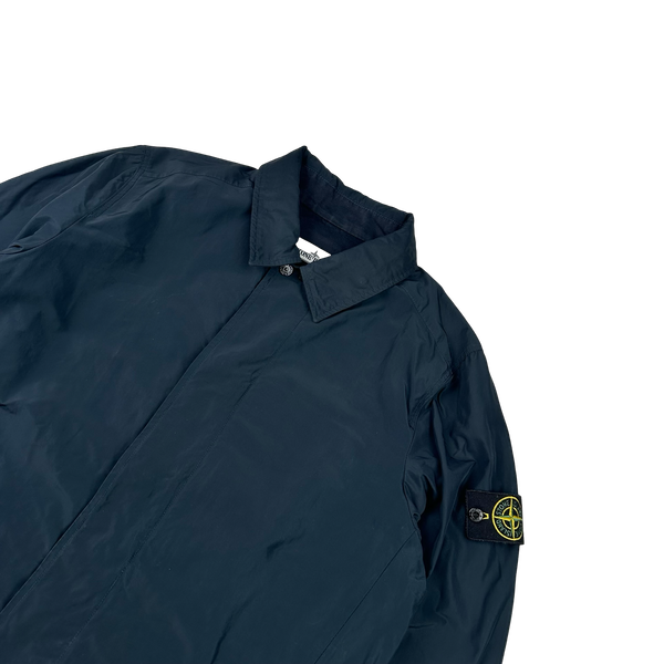 Stone Island 2015 Navy Micro Reps Trench Coat - Large