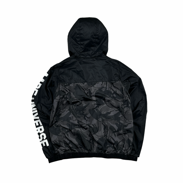 BAPE Camo Lightweight Arm Spellout Hooded Track Jacket - Small