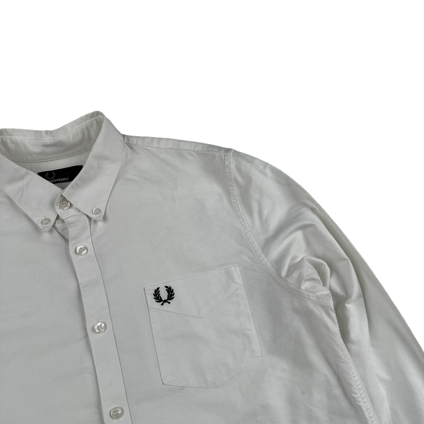 Fred Perry White Buttoned Shirt - Large