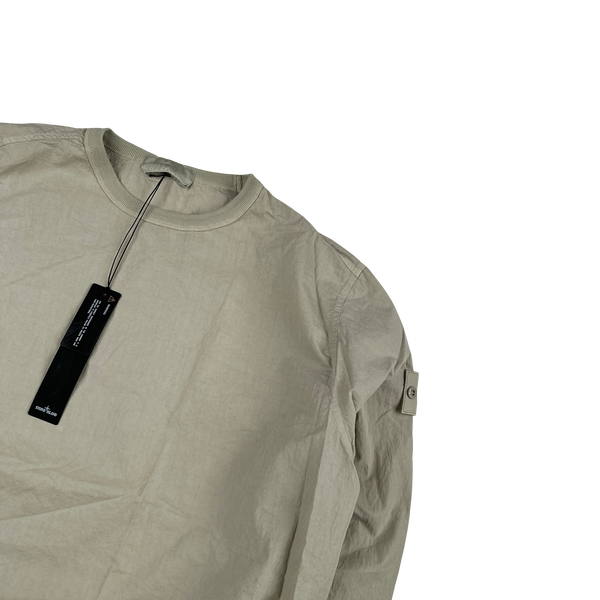 Stone Island 2019 Tan Ghost Piece Cotton Resin Pullover Jumper - XL