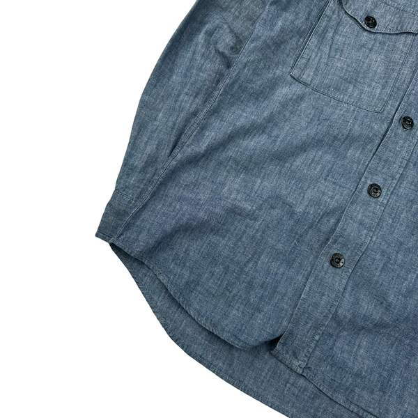 Stone Island 2017 Blue Cotton Buttoned Overshirt - Medium