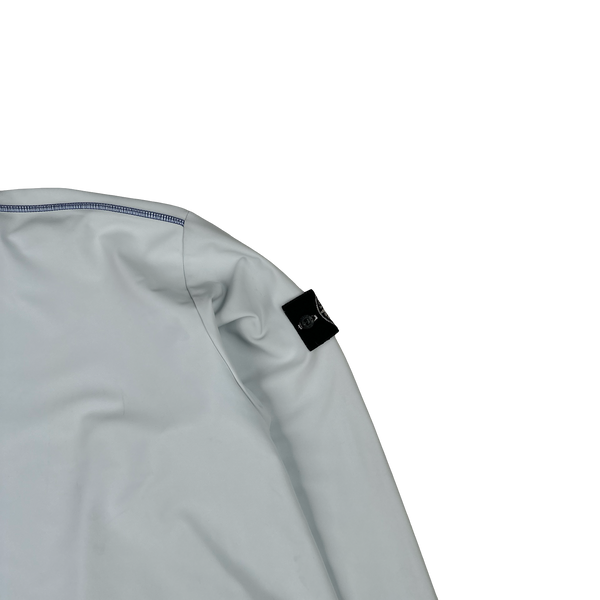 Stone Island 2019 Blue Plated Reflective Hooded Pullover - Large
