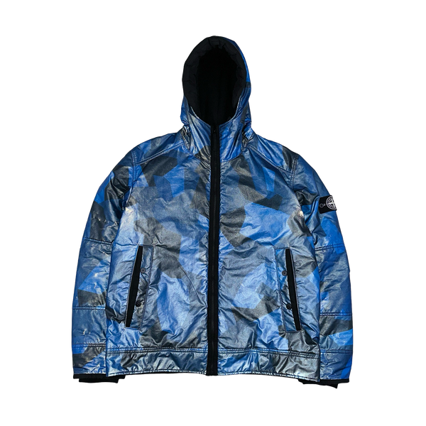 Stone Island 2012 Blue Fleece Lined 30th Anni Camo Reflective