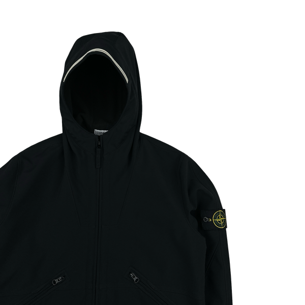 Stone Island 2011 Black Fleece Lined Soft Shell R Jacket - Large