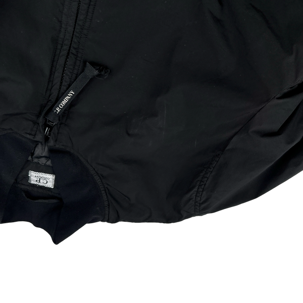 CP Company Black Nycra Quilted Lined Bomber Jacket - Large