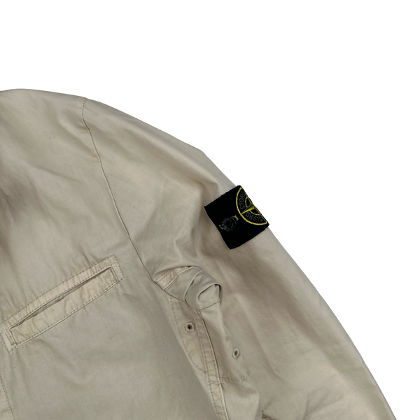 Stone Island 2014 Cream Tela Smerigliata Blazer Jacket - Large