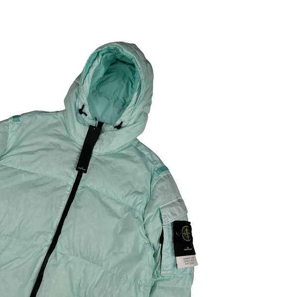 Stone Island 2022 Teal Crinkle R-NY Down Puffer Jacket - XL