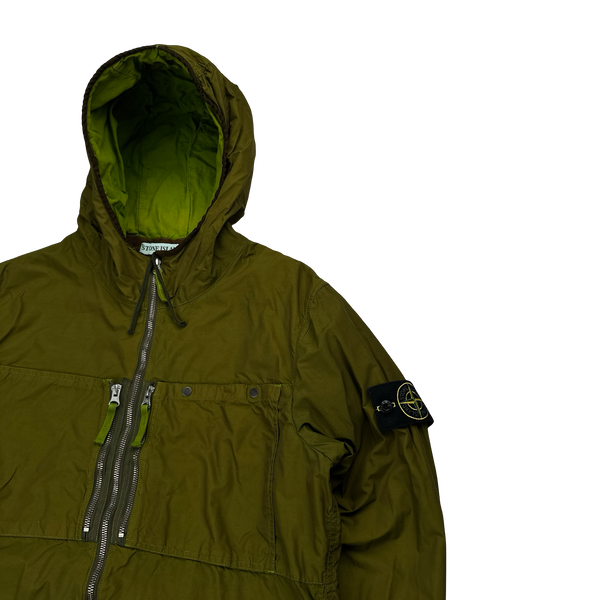 Stone Island 2010 Green Garment Dyed Multi Pocket Jacket - Large
