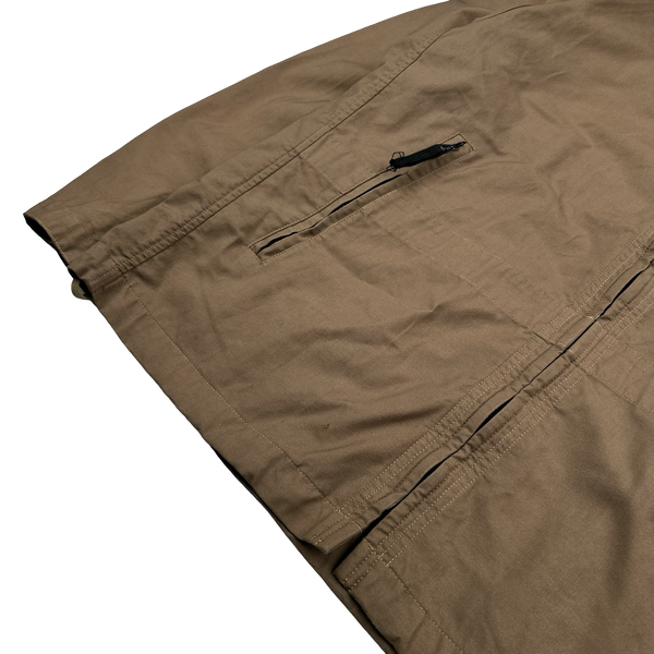 Stone Island 2000 Brown Resin Speciali Vintage Jacket - XL