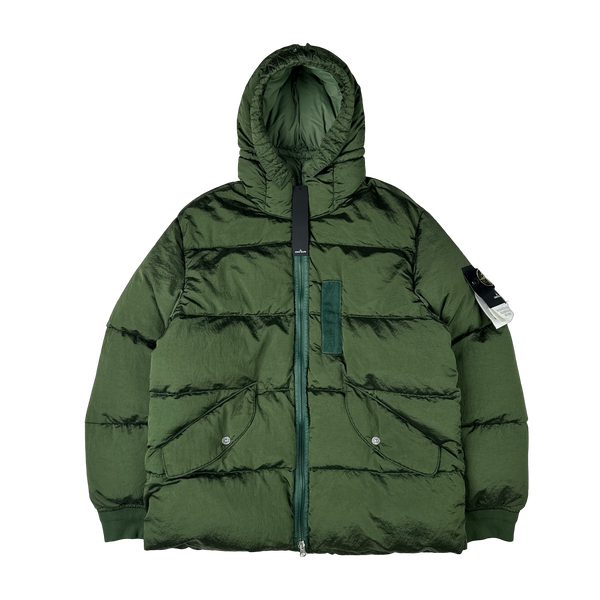 Stone Island 2022 Green Nylon Metal Econyl Down Puffer Jacket - XL