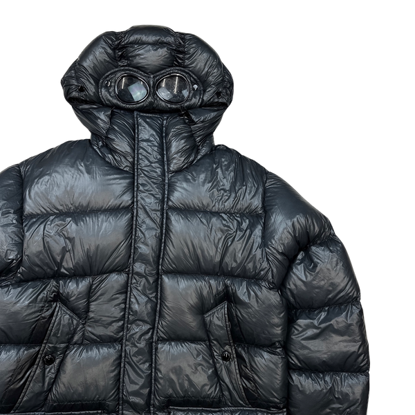 CP Company Dark Grey D D Shell Goggle Puffer Jacket - Medium