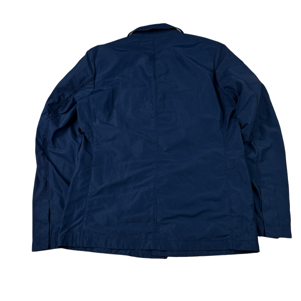 Stone Island 2019 Blue Micro Reps Button Up Jacket - Large