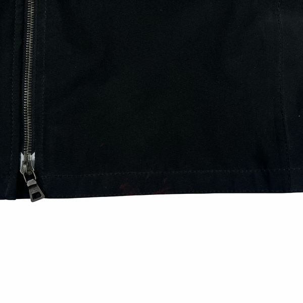 Prada Black Red Tab Long Goretex Zipped Jacket - XL