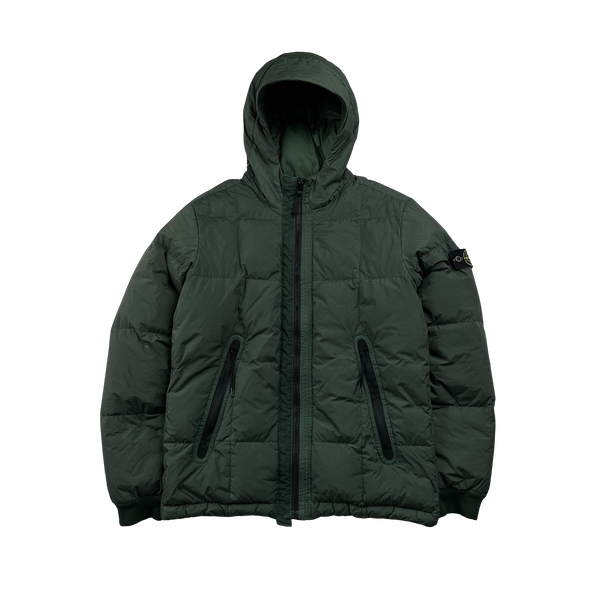 Stone Island 2019 Forest Green Junior Crinkle Down Filled Puffer Jacket - Age 14