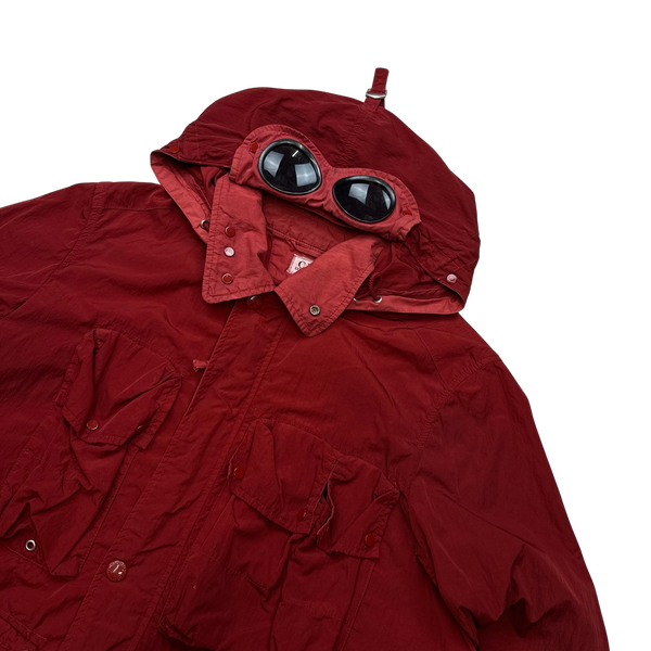 CP Company Red Goggle Multi Pocket Jacket - Large