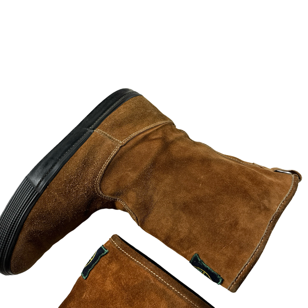 Stone Island 80's Green Edge Suede Boots - UK 7