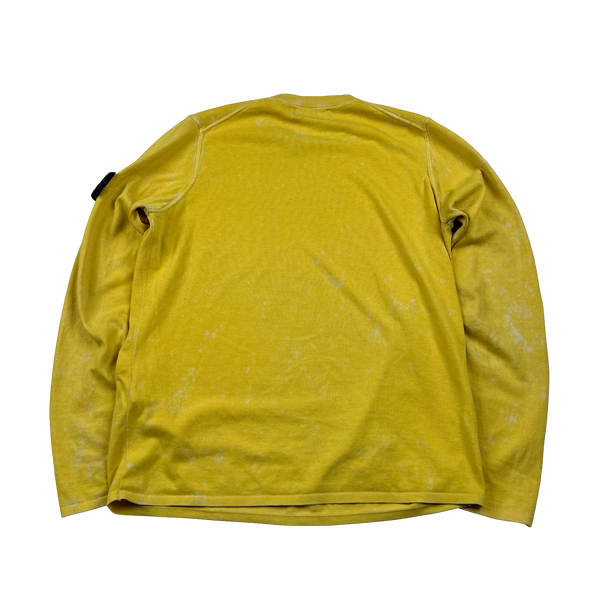 Stone Island 2022 Yellow Tie Dye OVD Camo Soft Knit - Medium