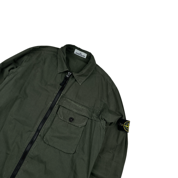 Stone Island 2020 Green Zipped Chest Pocket Overshirt - Medium