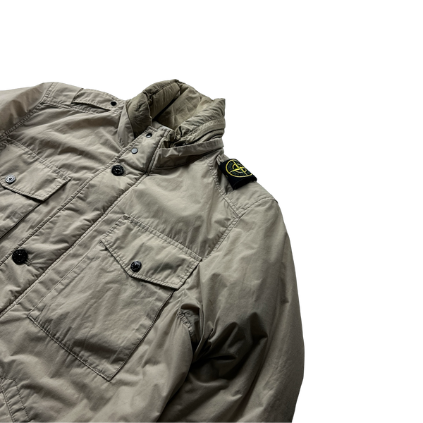 Stone Island 2022 Tan Naslan Light Watro Primaloft Shoulder Badge