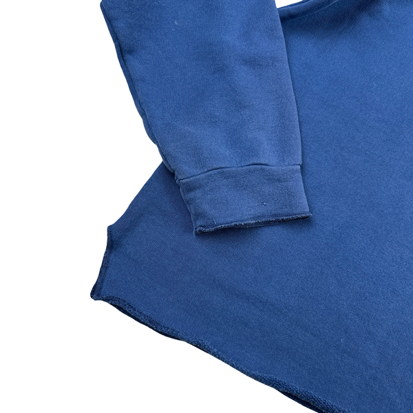 Stone Island 90’s Blue Spellout Cotton Crewneck Jumper - Medium