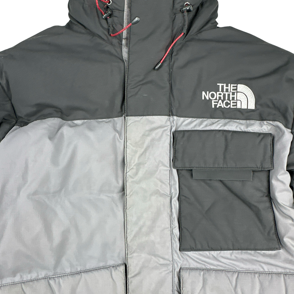 North Face Grey Summit Series Down Hooded Puffer Jacket - Small