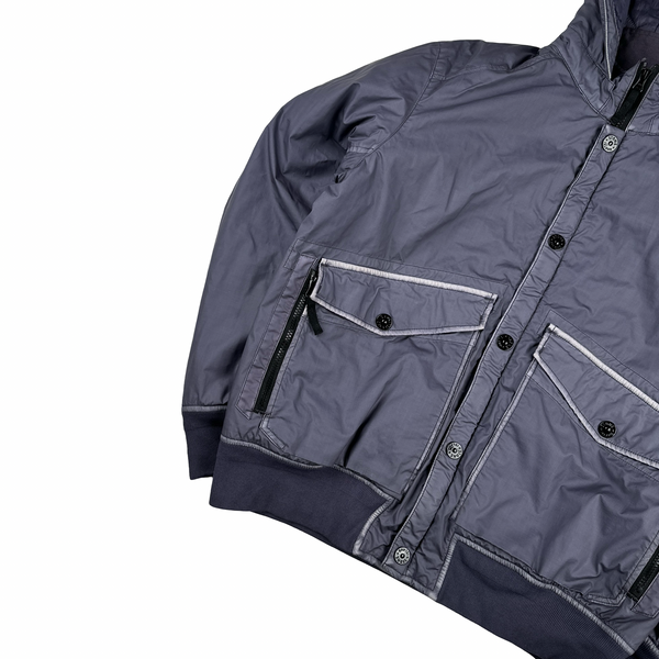 Stone Island 2015 Lavender Purple Mussola Gommata Quilted Jacket