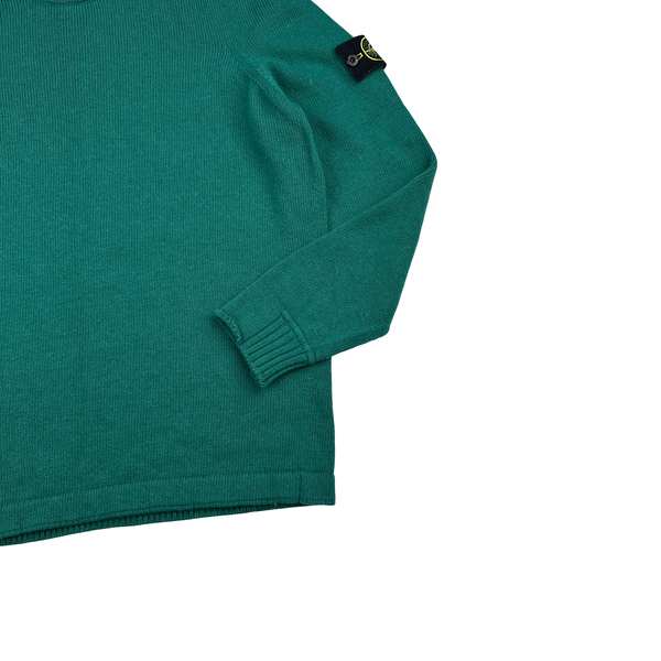 Stone Island Turquoise Wool Crewneck Jumper - XL