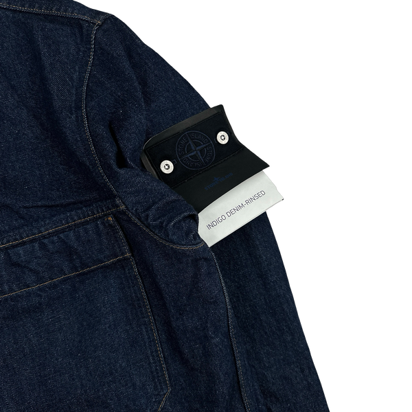 Stone Island 2025 Indigo Denim-Rinsed Collared Jacket - XL