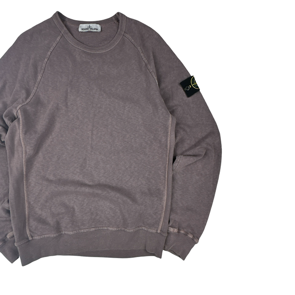 Stone Island 2021 Plum Cotton Crewneck Jumper  - Small