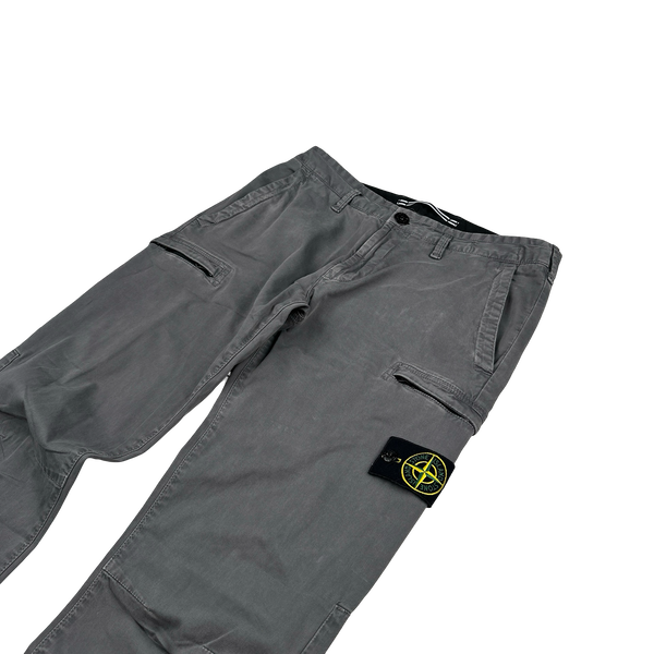 Stone Island 2020 Grey Skinny Fit Cargo Trousers - 30"
