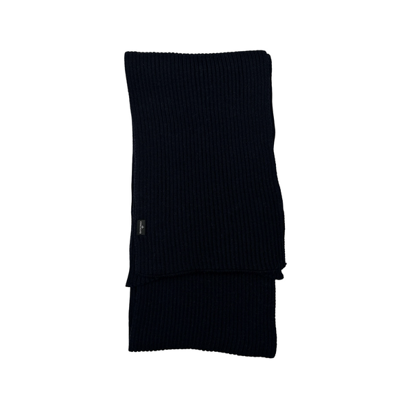 Stone Island Navy Wool Ribbed Scarf