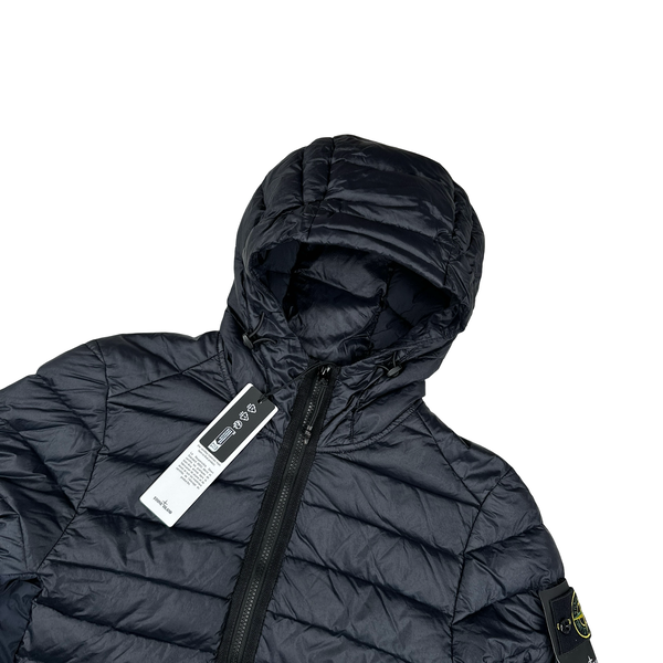 Stone Island 2024 Navy Loom Woven Chambers R-Nylon Down TC Puffer Jacket - Small