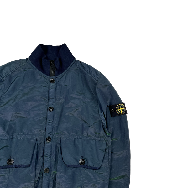 Stone Island 2017 Blue & Green Nylon Metal Colour Weft Jacket - Medium