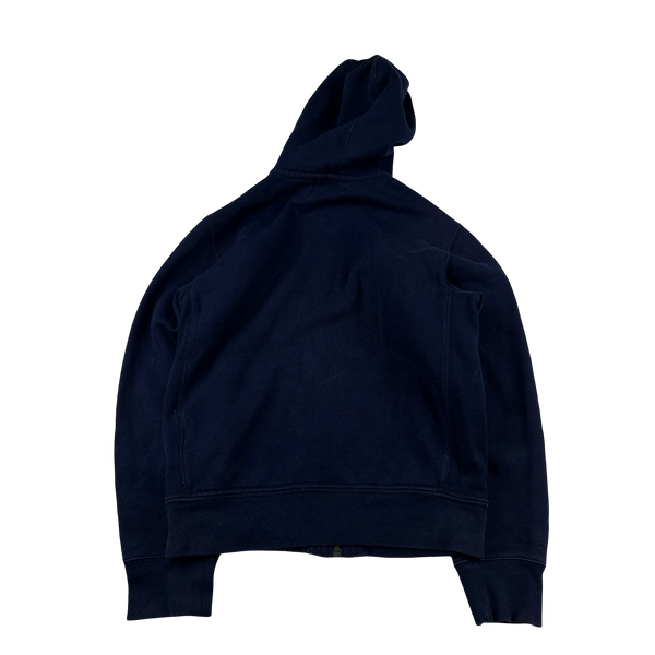 Ralph Lauren Navy Thick Cotton Zipped Hoodie - Small