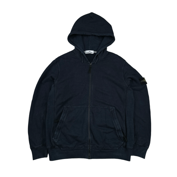 Stone Island 2014 Navy Zipped Hoodie - 3XL