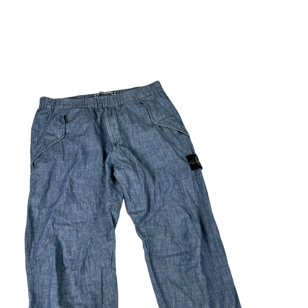 Stone Island 2018 Indigo Cotton RE Fit Cargos - 32"