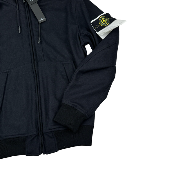 Stone Island Light Navy 2014 Melange Wool Poly Jacket - Medium