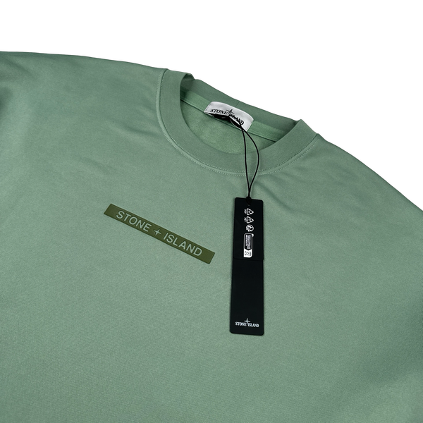 Stone Island 2022 Green Spellout Crewneck Jumper - 3XL
