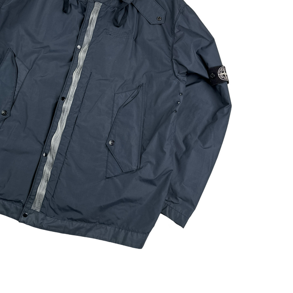 Stone Island 2002 Vintage Navy Optic Fibre Light Jacket Jacket - XL
