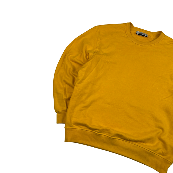 Stone Island 2022 Yellow Pullover Cotton Jumper - Small