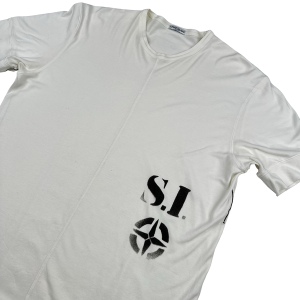 Stone Island 2008 Printed Compass T Shirt - Medium