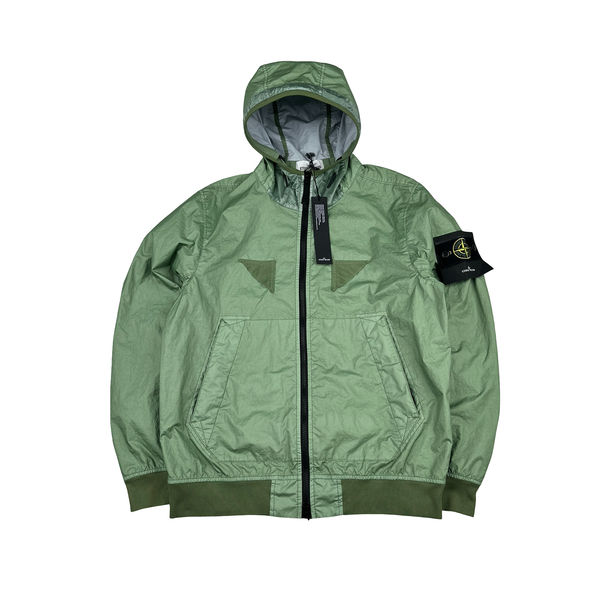 Stone Island 2023 Green Membrana 3L TC Hooded Jacket - Medium