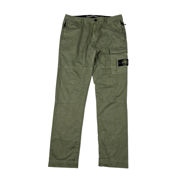 Stone Island 2017 Green Skinny Fit Cargo Trousers - 34"